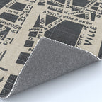 PARIS MAP BLACK RUSTIC Rug Gallery Image 4