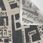 PARIS MAP BLACK RUSTIC Wall Tapestry Gallery Image 3