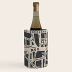 PARIS MAP BLACK RUSTIC Wine Chiller Gallery Image 1