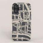 PARIS MAP BLACK RUSTIC iPhone Case Gallery Image 1