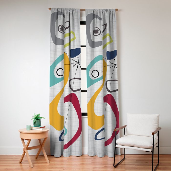Mid Century Modern Art Window Curtain Gallery Image 4
