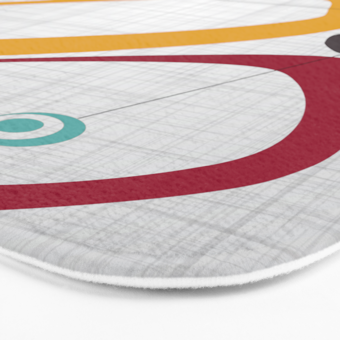 Mid Century Modern Art Bath Mat Gallery Image 3