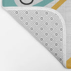 Mid Century Modern Art Bath Mat Gallery Image 2
