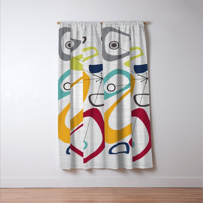 Mid Century Modern Art Window Curtain Gallery Image 3