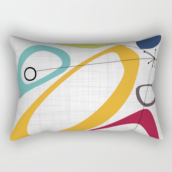 Mid Century Modern Art Rectangular Pillow Gallery Image 2