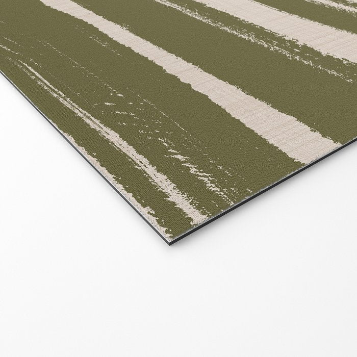 Olive Brushstrokes - Abstract Mid Century Modern Welcome Mat Gallery Image 2