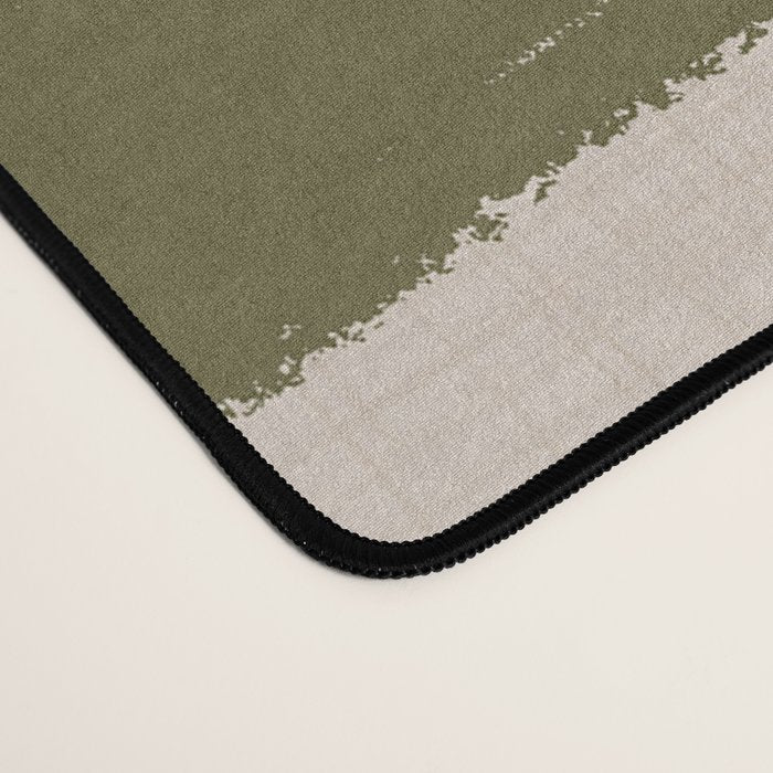 Olive Brushstrokes - Abstract Mid Century Modern Desk Mat Gallery Image 4