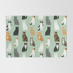 Cat breeds pattern kitty kittens cats tabby siamese white tortoiseshell Rug Gallery Image 2