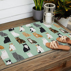 Cat breeds pattern kitty kittens cats tabby siamese white tortoiseshell Outdoor Rug Gallery Image 2