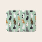 Cat breeds pattern kitty kittens cats tabby siamese white tortoiseshell Bath Mat Gallery Image 1