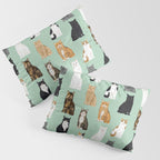 Cat breeds pattern kitty kittens cats tabby siamese white tortoiseshell Pillow Sham Gallery Image 3
