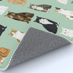 Cat breeds pattern kitty kittens cats tabby siamese white tortoiseshell Rug Gallery Image 4