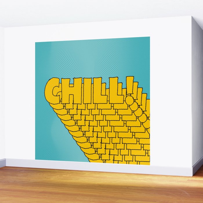 Chill Chill Chill! | Blue Edition Wall Mural Gallery Image 2