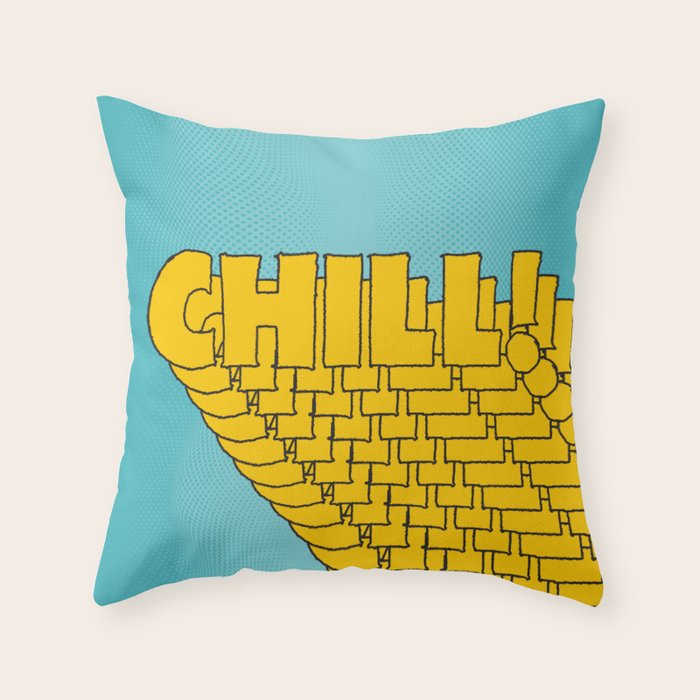Chill Chill Chill! | Blue Edition Throw Pillow Gallery Image 6