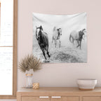 Running with the horses Wall Tapestry Gallery Image 2