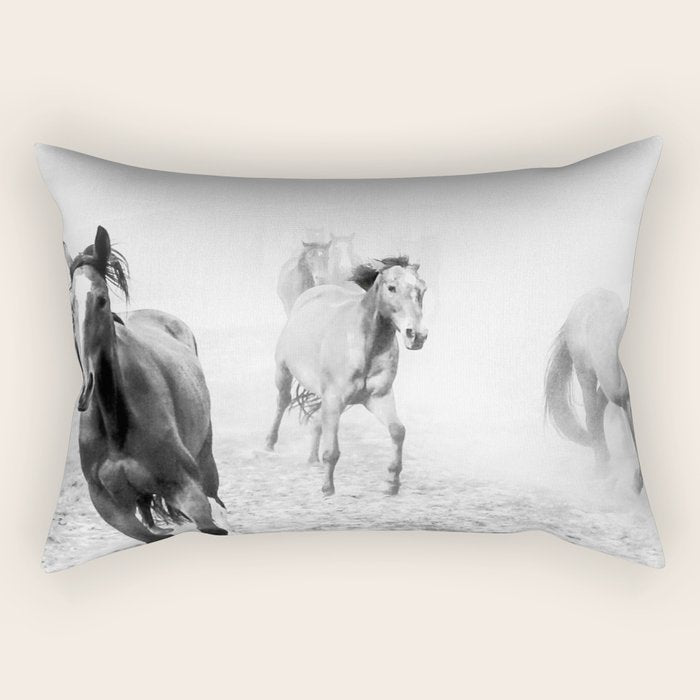 Running with the horses Rectangular Pillow Gallery Image 2