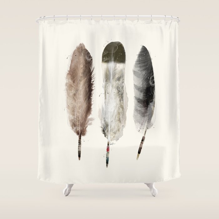 nature feathers Shower Curtain Gallery Image 1
