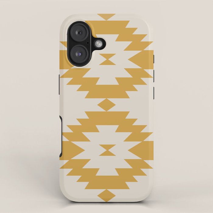 Southwestern Minimalism - Golden Yellow Neutral Beige iPhone Case Gallery Image 1