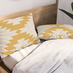 Southwestern Minimalism - Golden Yellow Neutral Beige Pillow Sham Gallery Image 2