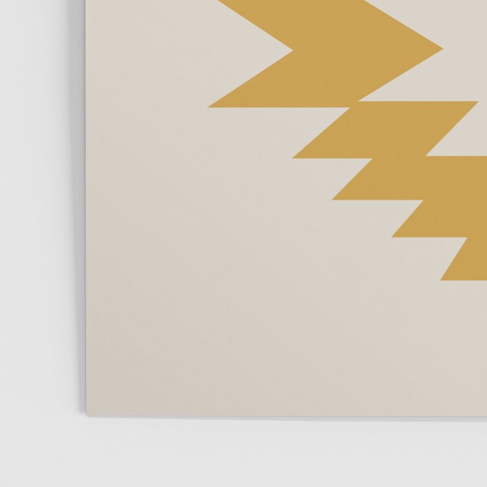 Southwestern Minimalism - Golden Yellow Neutral Beige Poster Gallery Image 3