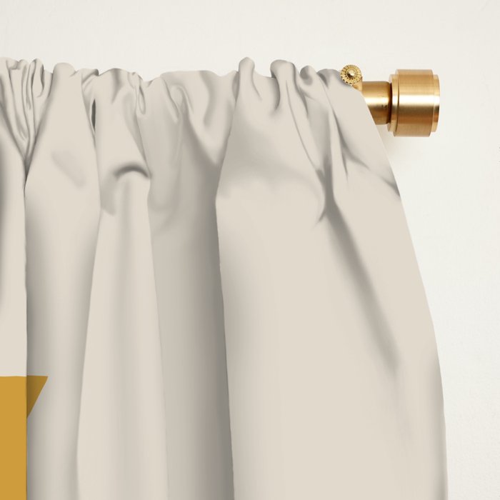 Southwestern Minimalism - Golden Yellow Neutral Beige Window Curtain Gallery Image 2