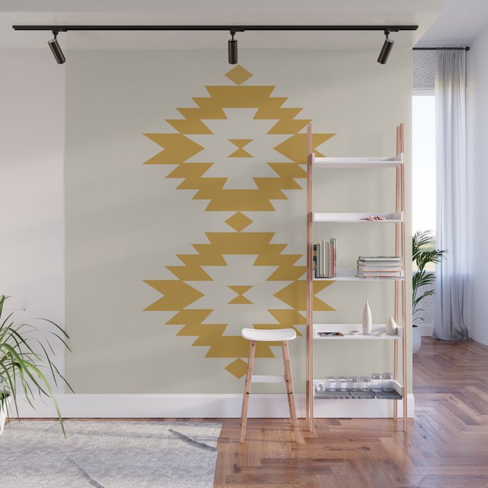 Southwestern Minimalism - Golden Yellow Neutral Beige Wall Mural Gallery Image 1