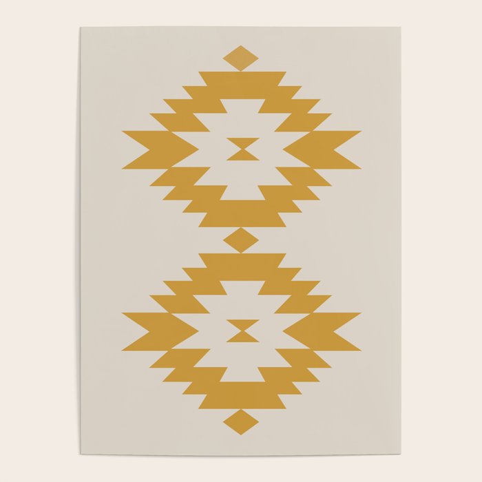Southwestern Minimalism - Golden Yellow Neutral Beige Poster Gallery Image 4