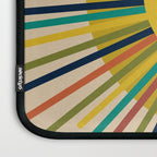 Sunbow 3 - Mid Mod Multicolor Sunburst Sun on Beige Laptop Sleeve Gallery Image 3