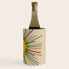 Sunbow 3 - Mid Mod Multicolor Sunburst Sun on Beige Wine Chiller Gallery Image 3
