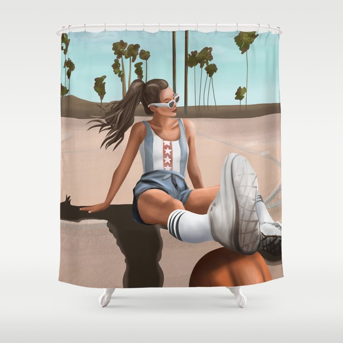 West Coast Vibes Shower Curtain Gallery Image 1
