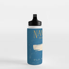 Nantucket Whale Nautical Beach Ocean Cottage Marine Water Bottle Gallery Image 3