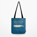 Nantucket Whale Nautical Beach Ocean Cottage Marine Tote Bag Gallery Image 2