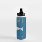 Nantucket Whale Nautical Beach Ocean Cottage Marine Water Bottle Gallery Image 2