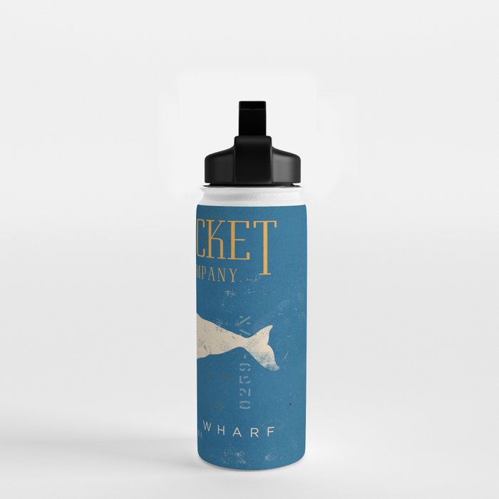 Nantucket Whale Nautical Beach Ocean Cottage Marine Water Bottle Gallery Image 2