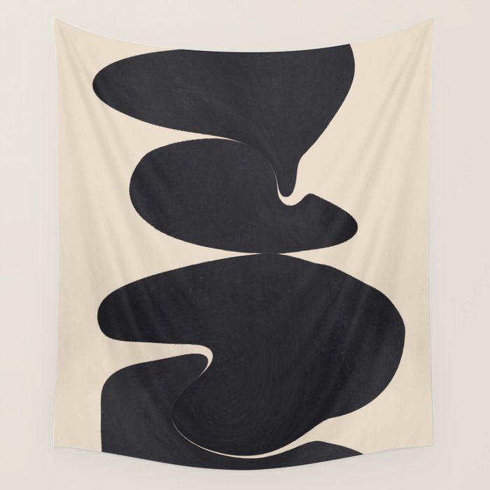 Modern Abstract Shapes 114 Wall Tapestry Gallery Image 4