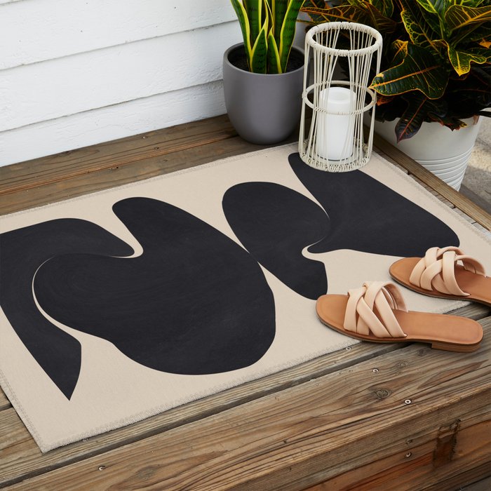 Modern Abstract Shapes 114 Outdoor Rug Gallery Image 2