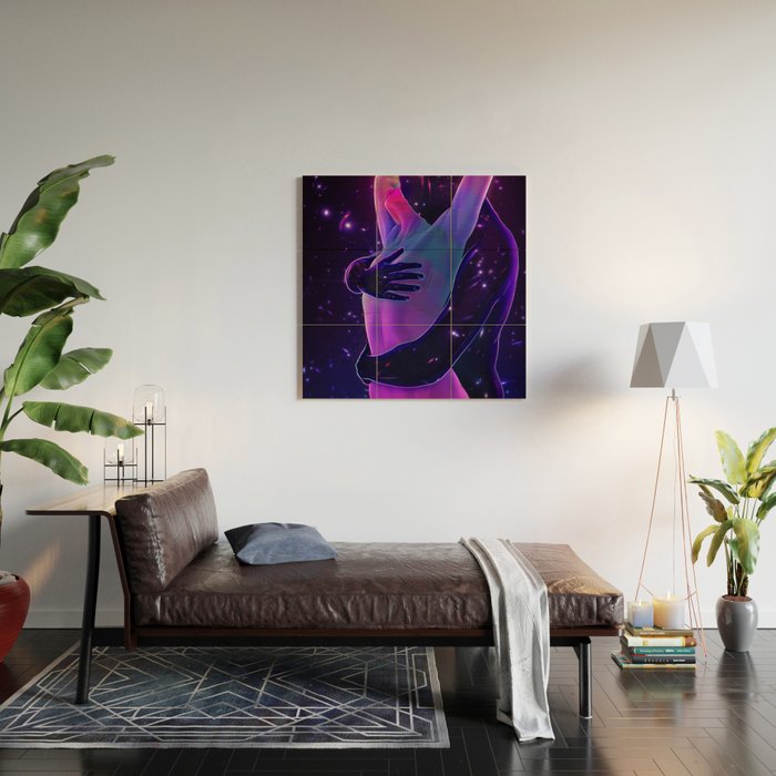 Cosmic Lovers 4 Wood Wall Art Gallery Image 2