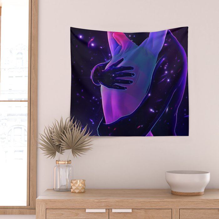 Cosmic Lovers 4 Wall Tapestry Gallery Image 2