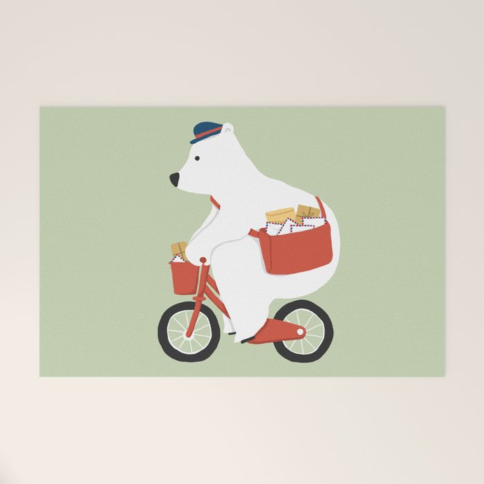 Polar bear postal express Welcome Mat Gallery Image 1