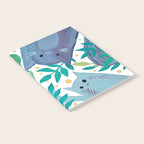 Cats and branches - blue and green Notebook Gallery Image 2