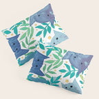 Cats and branches - blue and green Pillow Sham Gallery Image 3