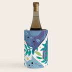 Cats and branches - blue and green Wine Chiller Gallery Image 3
