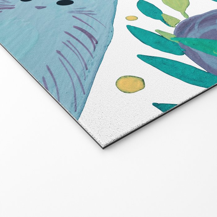 Cats and branches - blue and green Welcome Mat Gallery Image 2