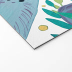Cats and branches - blue and green Welcome Mat Gallery Image 2