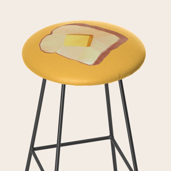 Toast with Butter polygon art Stool Gallery Image 2