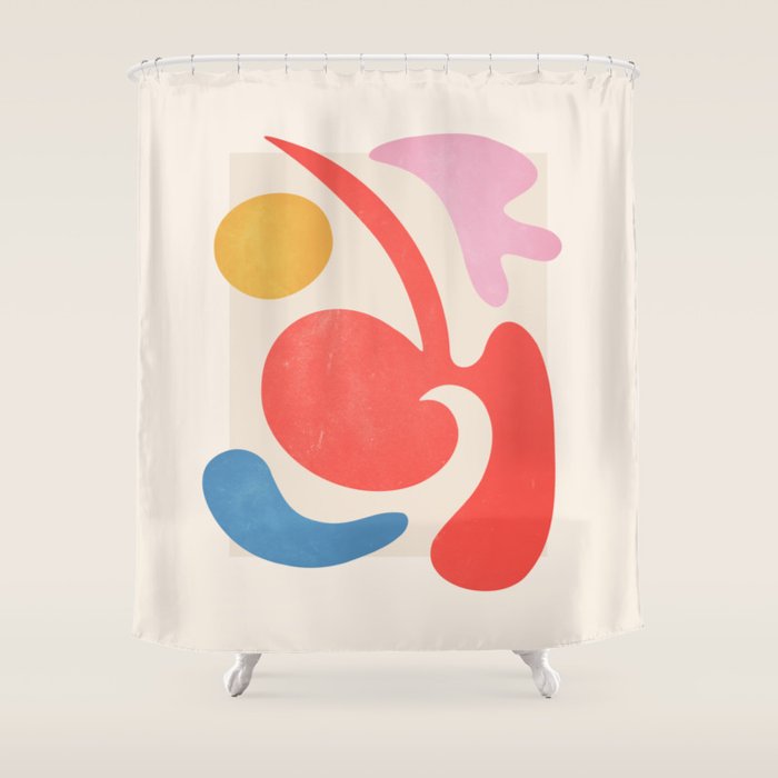 Abstract Shapes: Matisse Paper Cutouts III Shower Curtain Gallery Image 1