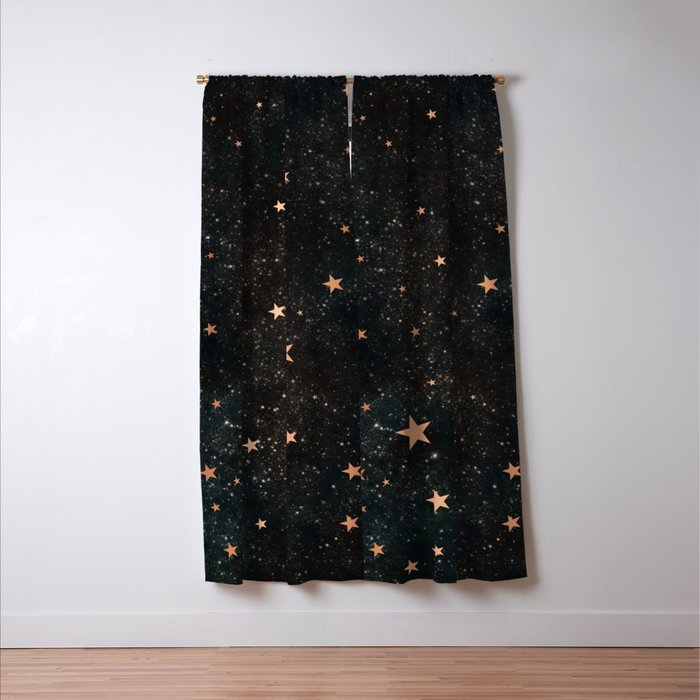 Starry winter night  Window Curtain Gallery Image 3