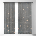 Starry winter night  Window Curtain Gallery Image 3