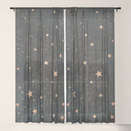 Starry winter night  Window Curtain Gallery Image 21