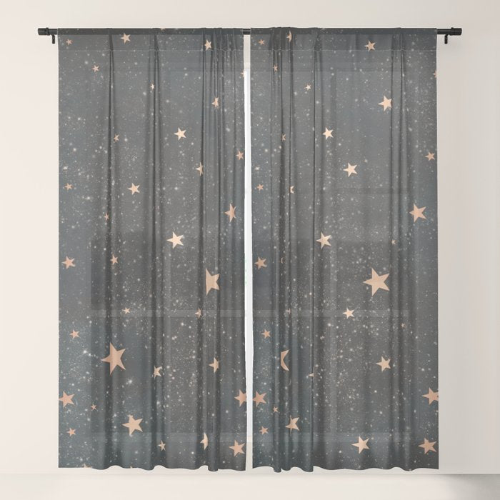 Starry winter night  Window Curtain Gallery Image 21